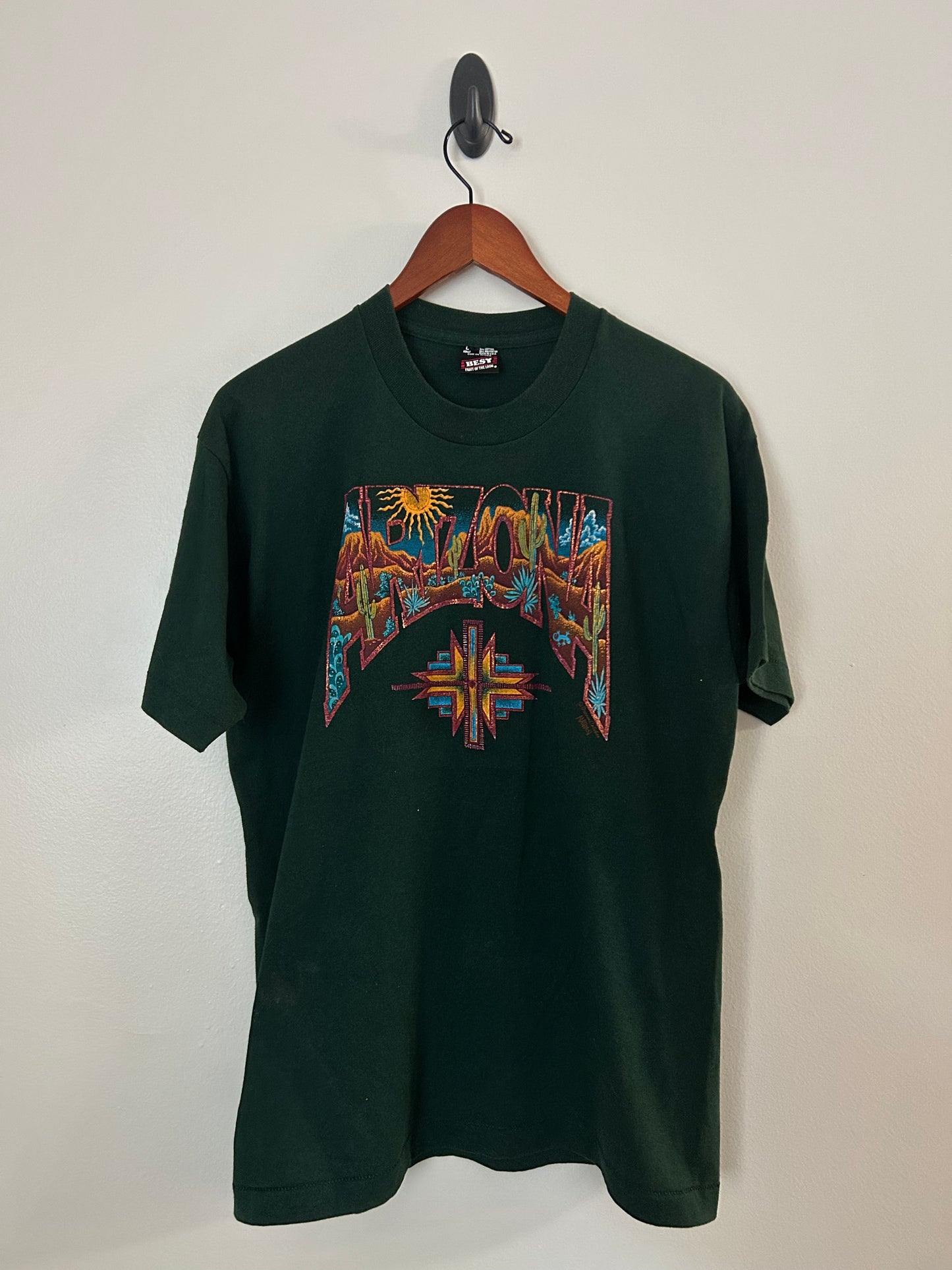 Vintage Arizona Metallic Print T-Shirt - L