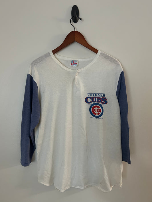 Vintage Chicago Cubs 3/4 Sleeve T-Shirt - L