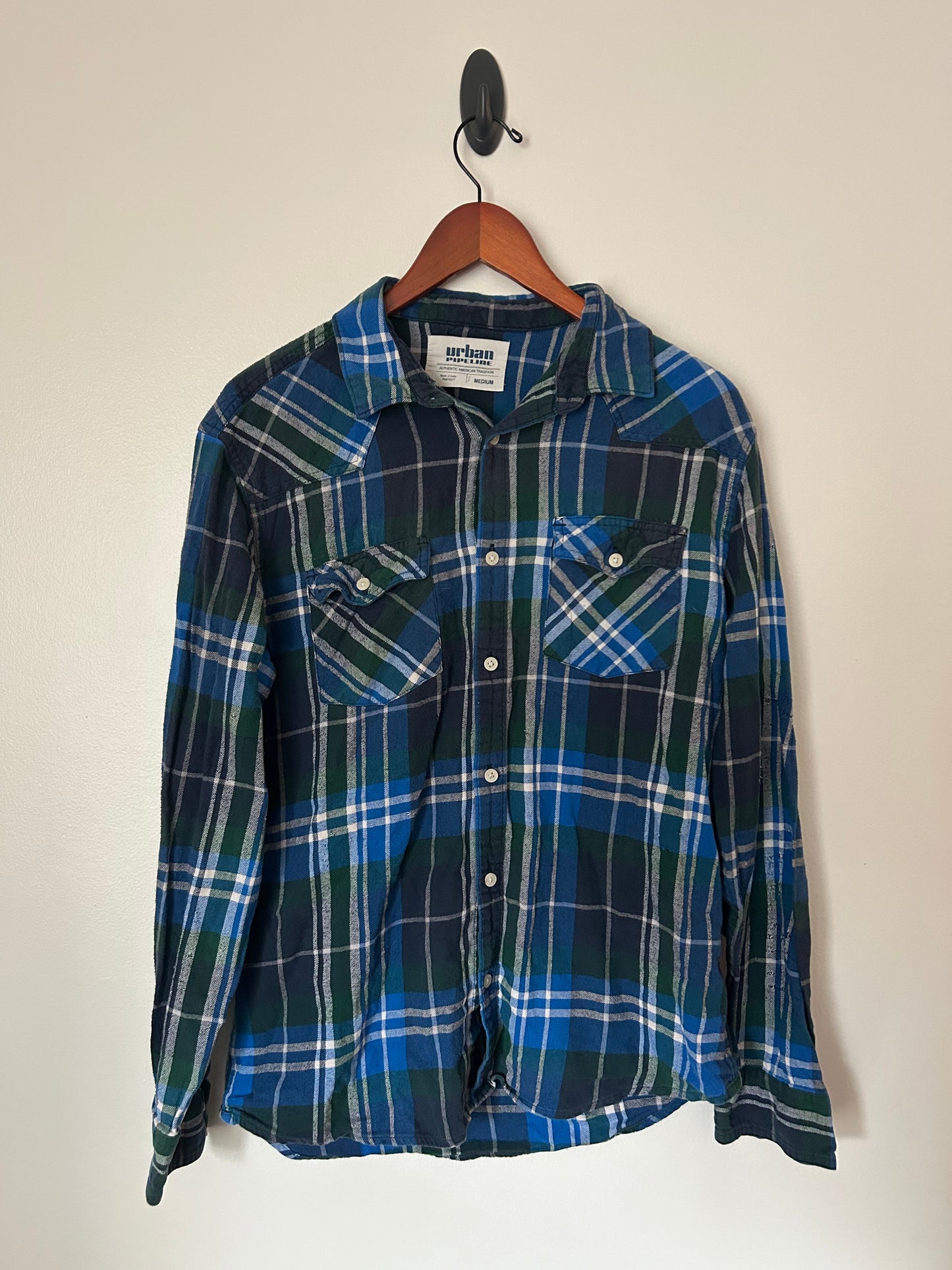 Blue and Black Flannel - M