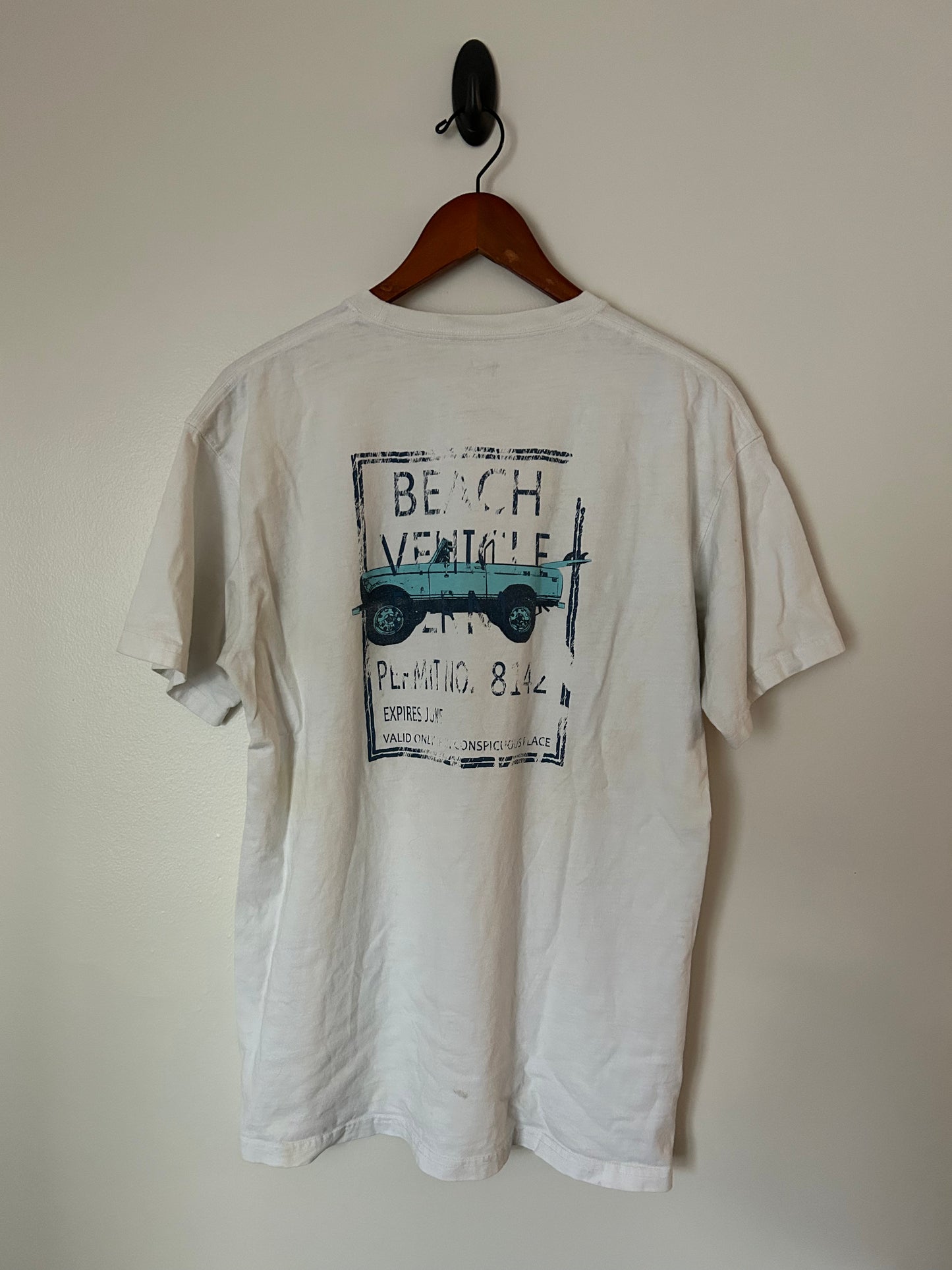 Coastal Cotton Beach Vehicle T-Shirt - M