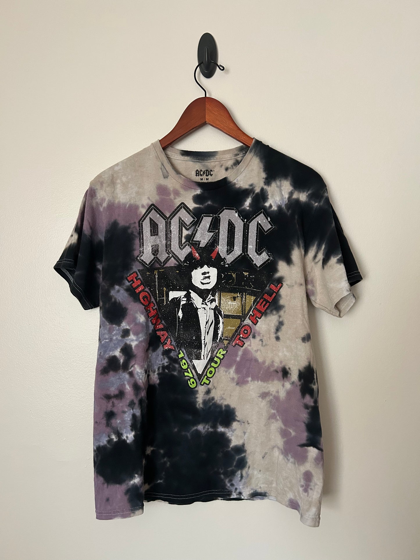 AC/DC Highway To Hell '79 Tour Tie-dye T-Shirt - M